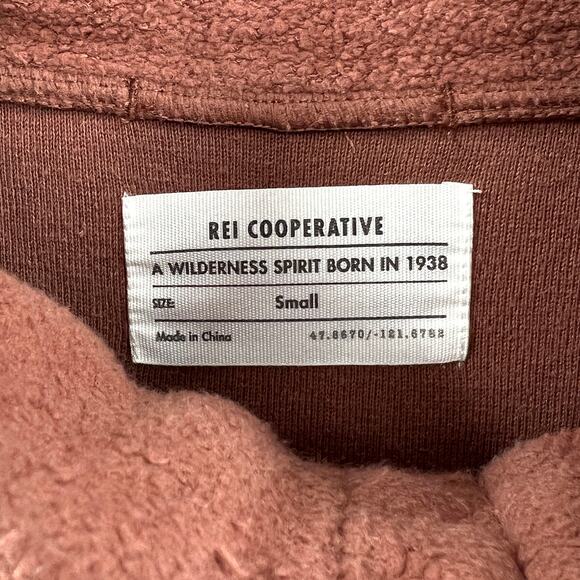 REI Wallace Lake Fleece Pullover Womens Small Rose Sunfade Clay Hemp Funnel Neck - Picture 10 of 16